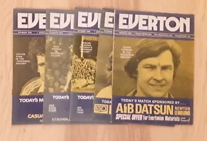 Everton 1977/78 Selection of Home League Programmes from menu - Imagen 1 de 6