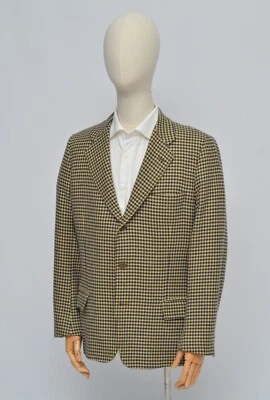 KITON Luxury Men's Beige Cashmere Plaid Soft Blazer Jacket Size 50 Made in Italy - Image 1 of 4