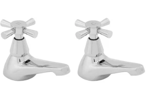 Grifos de baño cromados Deva Milan versión de 3/4" con tuercas traseras de metal MILAN SPEC102 - Imagen 1 de 9