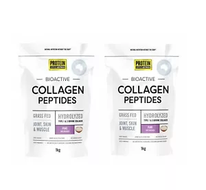 2 x Protein Supplies Australia Pure Collagen Peptides 1kg Joint Skin & Muscle - Picture 1 of 3