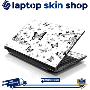 Laptop Skin Sticker Notebook Decal Butterfly Floral for Apple Asus Dell 13"-16" - Picture 1 of 5