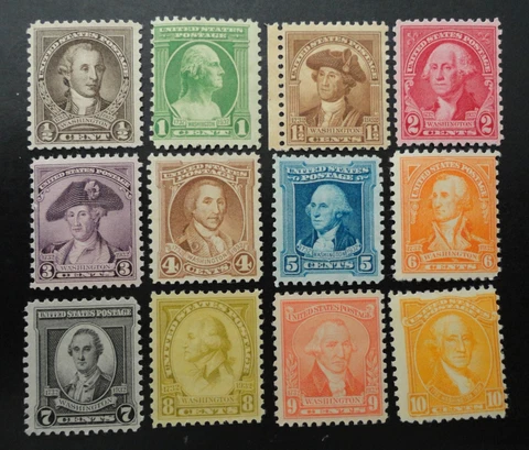 SCOTT #704-715 MINT NH 1932 WASHINGTON 200th  BIRTHDAY COMPLETE  STAMPS SET Cover