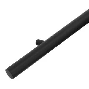 Design-Stahl-Handlauf - Schwarz - 90 cm inkl. 2 Haltern - Bild 1 von 10