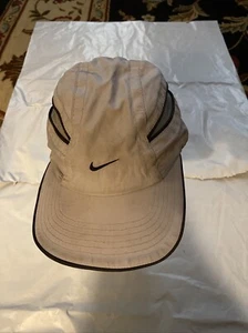 VTG Nike Hat Gray Black Rare Reflective Strapback 7 Panel Running - Picture 1 of 7
