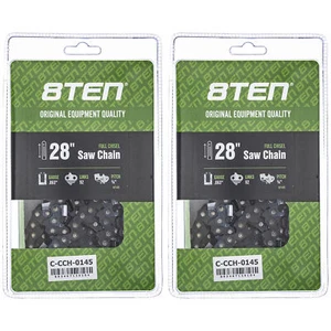 Full Chisel Chainsaw Chain 28 Inch .063 3/8 92DL for Stihl MS 441 660 661 2 Pack - Picture 1 of 4