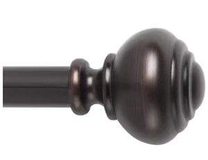 SnugSet Drapery Rod - Taylor Bronze 1 inch Diameter 36" - 72" Adjustable - Picture 1 of 6