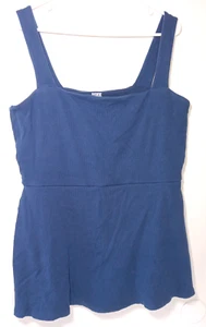 Victoria's Secret PINK Tank Ribbed Strampler Dress Built In Shorts XXL Navy Blue - Bild 1 von 2
