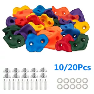 Climbing Holds Rock Wall Stones In/Outdoor Kids Playground With Fixing Bolt Set - Picture 1 of 12