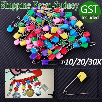10/20/30X Large Baby Nappy Safety Pins Dress Clothing Nappy Hold Clip Tool 40mm - image 1 of 4