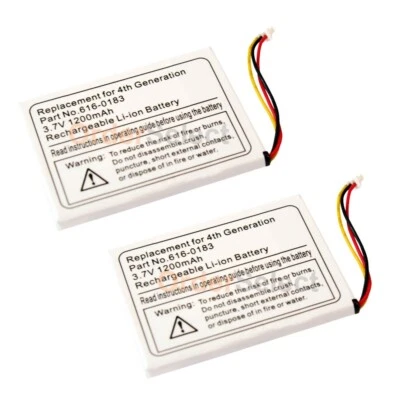 2 New Replacement Battery 1200mAh for Apple iPod Photo 4th Gen 20GB 30 40GB 60GB - Image 1 of 4