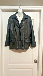 LEATHER JACKET JONES NEW YORK SIZE L - Picture 1 of 5