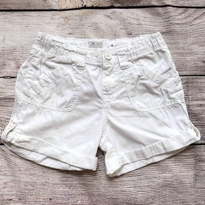 Children’s Place White Lightweight Roll Cuff Shorts Girl’s Sz 10 - Picture 1 of 3