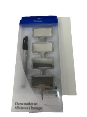 Trudeau Cheese Marker Set With Pen Stainless Steel Labels For Cheese Boards - Image 1 of 4