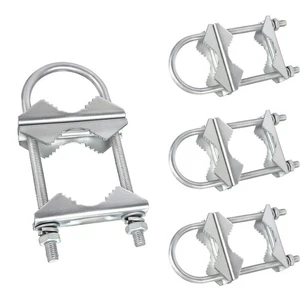 Doppel Antennenmast Klemme V-Backen Halterung U Bolzen Rohrbefestigungsmaterial Schwer... - Bild 1 von 5