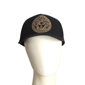 VERSACE-  NWT Black Crystal Medusa Head Cap, Size 57 - Picture 1 of 4