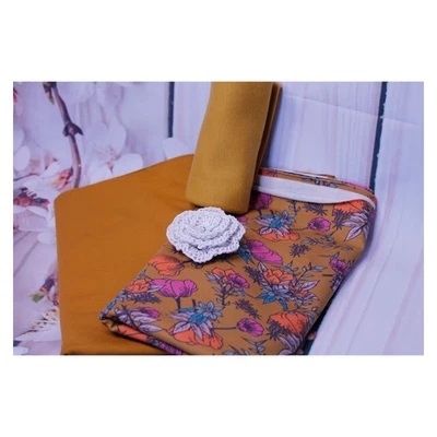 Stoffpaket- Jersey geblümt, Uni - Kinderbekleidung - Blumen - SPJ  07 - Bild 1 von 4