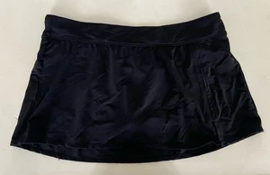 Croft & Barrow Size Large Black Swim Swimwear Bottom Swim Skirt Skort 1 piece - Picture 1 of 5