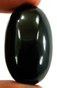 55.70 Ct Natural Black Obsidian Loose Gemstone Cabochon Wire Wrap Stone - 26724 - Picture 1 of 2