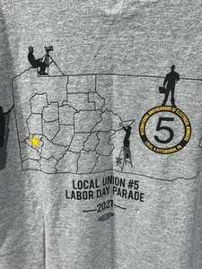 IBEW Local 5 Pittsburgh PA Herren T-Shirt grau Tasche Gr. XL Union Worker - Bild 1 von 7