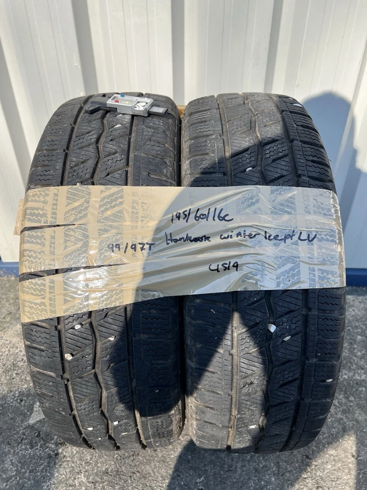 195/60/16 Winter Icept   99/97T  6.89mm Tread PART WORN TYRE - Dot 45/19 - Image 1 of 4