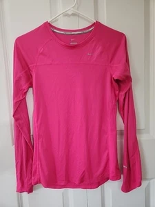 Nike Running Long-Sleeve Pullover Shirt Pink Women's Size Small  - Picture 1 of 16