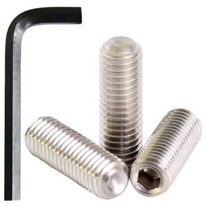 5mm M5 A2 ACERO INOXIDABLE PUNTA TAZA GRUB TORNILLOS HEXAGONAL JUEGO DE TORNILLOS + LLAVE ALLEN - Imagen 1 de 15