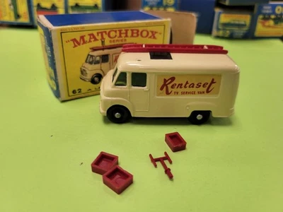 OLD VINTAGE LESNEY MATCHBOX # 62 TV SERVICE VAN ORIGINAL BOX - Image 1 of 4