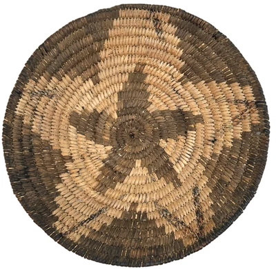 Apache / PIMA Flower Star BASKET Tray Southwest Native American Indian - Image 1 of 4