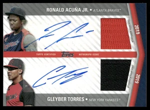 2020 Topps Update All Star Stitches Dual Auto Ronald Acuna Jr/Gleyber Torres /25 - Picture 1 of 2