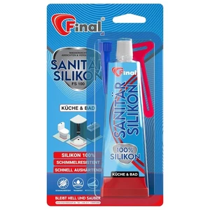 FINAL Sanitär Silikon 1x50ml Wasserfester Dichtstoff für Bad, Dusche & Küche - Bild 1 von 1