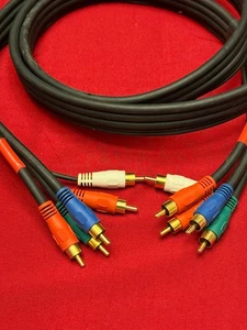 6FT COMPONENT VIDEO CABLE WITH AUDIO 5 RCA RED GREEN BLUE RGB for HDTV DVD VCR - Picture 1 of 2