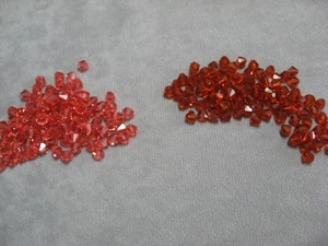 Cristales de Swarovski bicónicos de 6 mm 2 variaciones: Padparadscha, rojo indio - Imagen 1 de 9