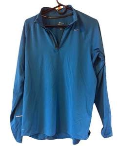 Nike Dri-FIT 1/4 Zip Pullover Blau Langarmshirt Herren Medium Running Golf - Bild 1 von 3