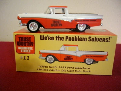 1957 FORD RANCHERO LIMITED ED.  DIE CAST COIN BANKW/KEY  MINT IN BOX 1/25 SCALE - Image 1 of 4