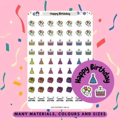 KNEEBBLE Happy Birthday Planner Stickers