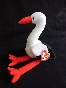 Ty Beanie Babies STILTS Stork 1998 PE Pellets Mint with Tags - Picture 1 of 9