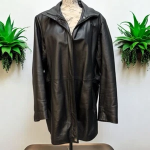 Vintage Massini Leather Jacket Size 1X Black Women’s - Picture 1 of 9
