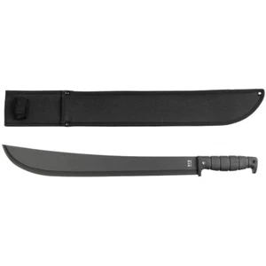 MFH Kongo Machete 57cm Black Ergonomic Handle Nylon Sheath Hardened Bush Knife - Picture 1 of 5