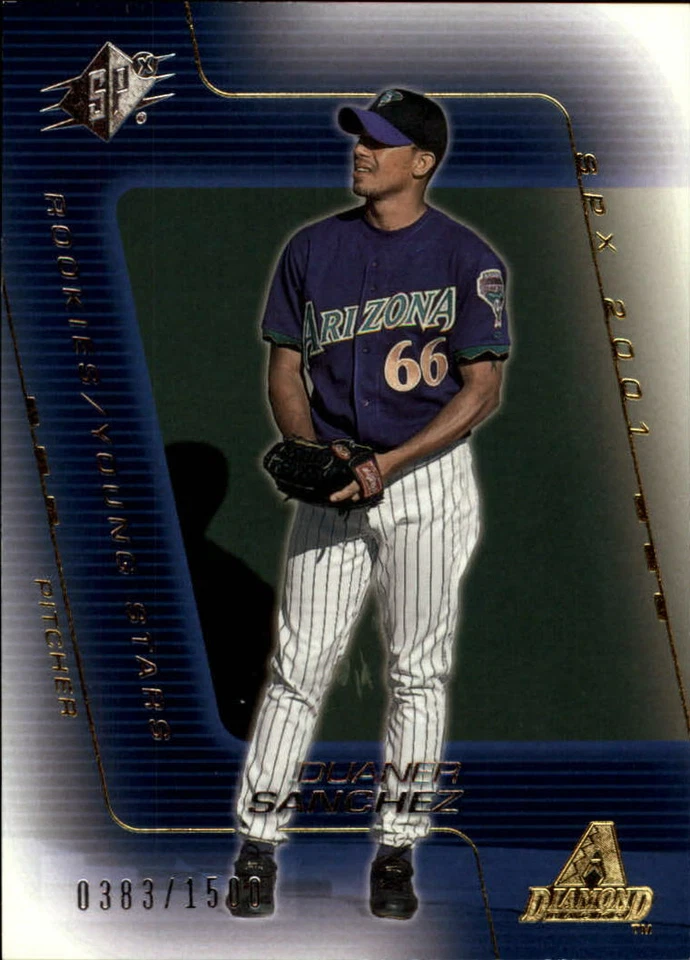 2001 SPx #190 Duaner Sanchez YS RC Arizona Diamondbacks 0559/1500 - Image 1 of 1