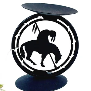 Regalo Rústico Decoración del Hogar Fin del Camino Portavelas Caballo Dennis Este - Imagen 1 de 7