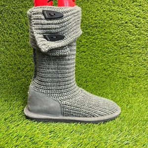 Bearpaw Knit Tall Womens Size 9 Gray Casual Classic Outdoor Fashion Winter Boots - Picture 1 of 10