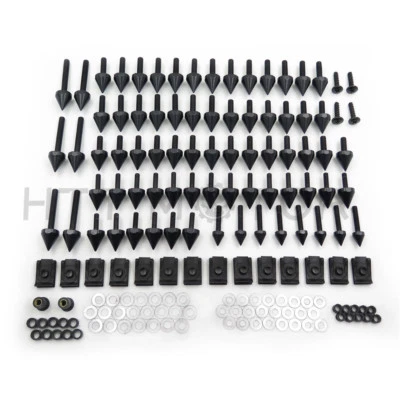 Kit completo de sujetadores de pernos de carenado tornillos de cuerpo para Yamaha Black Spike Foto 1 de 4