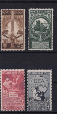 1911 Italy Jubilee of the Kingdom of ltaly set of 4 MLH SG#86-89 - Image 1 of 3