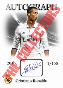 CRISTIANO RONALDO, REAL MADRID. AUTOGRAPH . COLECTION CARD. NO PANINI/NO TOPPS - Imagen 1 de 2