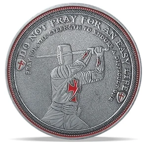 Knight Templar Challenge Coin Red Cross Religious Coin Anniversary Gifts For Men - Picture 1 of 13