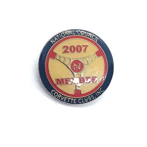 National Council Corvette Clubs Inc 2007 Member Pin Lapel Enamel Collectible - Picture 1 of 3