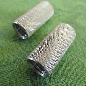 Verbindungsmutter M 10x25 Aluminum Alu neu 2 Stück Distanzmutter rund - Bild 1 von 2