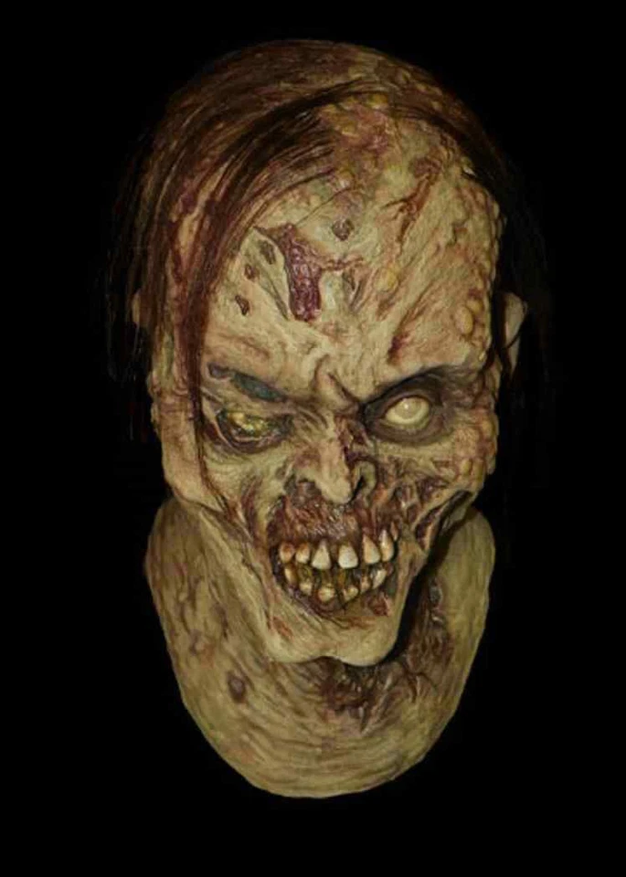 Zombinski Mask Ghoul Zombie Fancy Dress Up Halloween Adult Costume Accessory - Image 1 of 2