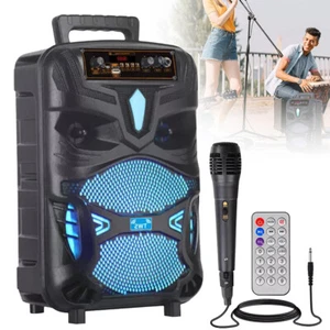 6000W Portable Bluetooth Speaker Sub Woofer Heavy Bass Sound System Party Mic - Picture 1 of 16