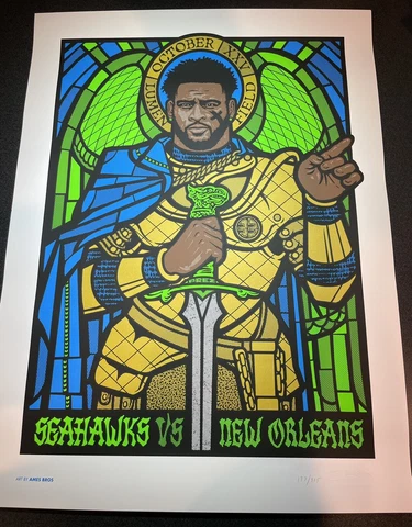 Seattle Seahawks Gameday Poster vs New Orleans Saints 137/315 Jamal Adams Cover